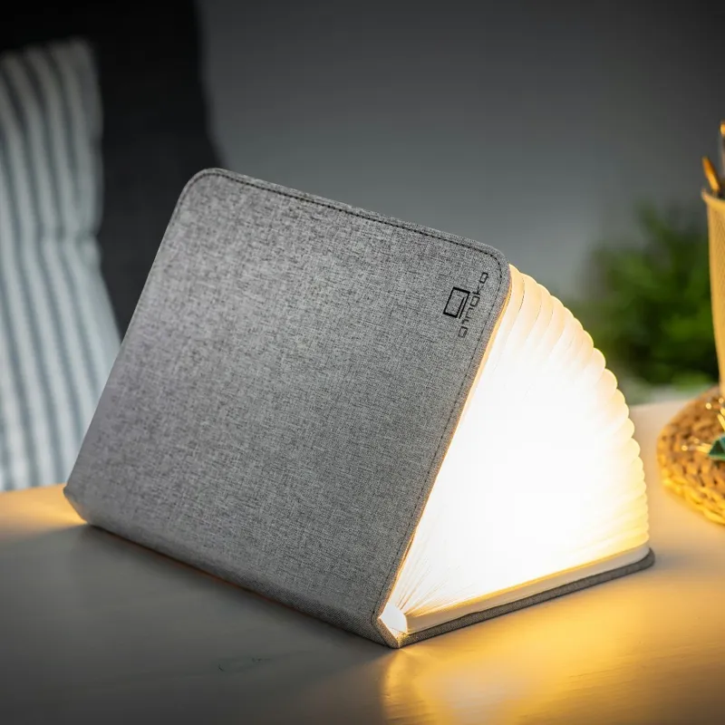 Gingko Large Smart Book Light in Urban Grey-2